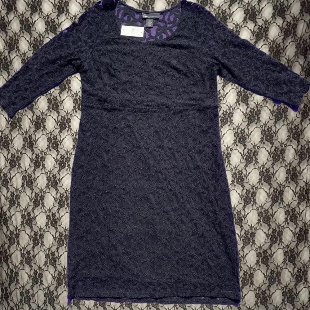 lacy Lane Bryant little black dress side zip sz 14